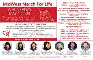 2024 MidWest March For Life Flyer